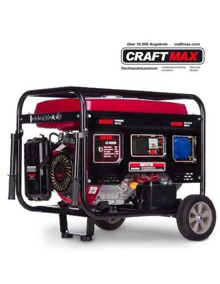 CAFTMAX-fahrbares-Inverter-Stromaggregat-9000Ws-105kVA-16PS-4-Takt-Benzin-Motor-mit-Elektro-Zuendung-1