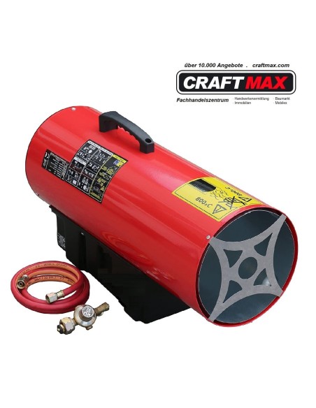CRAFTMAX-rotek-50kW-GasheizgeblaeseGasschlauch-Druckregler-Thermostat-Ueberhitzungsschutz-Piezozuendung-230V-Gasventil-1