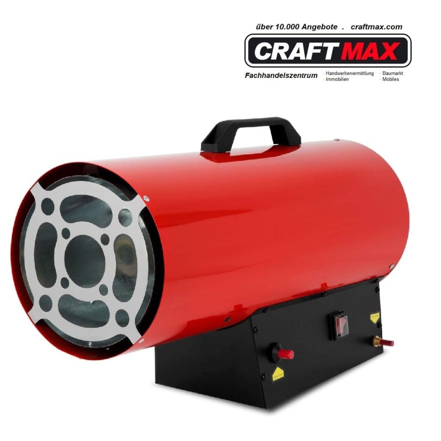CRAFTMAX-rotek-50kW-GasheizgeblaeseGasschlauch-Druckregler-Thermostat-Ueberhitzungsschutz-Piezozuendung-230V-Gasventil-6