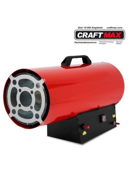 CRAFTMAX-rotek-50kW-GasheizgeblaeseGasschlauch-Druckregler-Thermostat-Ueberhitzungsschutz-Piezozuendung-230V-Gasventil-6