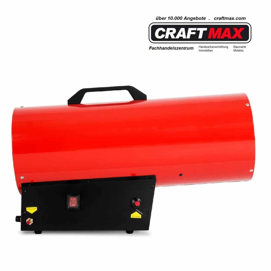 CRAFTMAX-rotek-50kW-GasheizgeblaeseGasschlauch-Druckregler-Thermostat-Ueberhitzungsschutz-Piezozuendung-230V-Gasventil-4