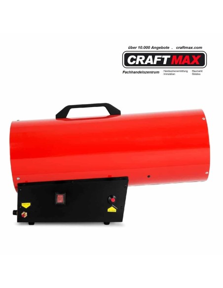 CRAFTMAX-rotek-50kW-GasheizgeblaeseGasschlauch-Druckregler-Thermostat-Ueberhitzungsschutz-Piezozuendung-230V-Gasventil-4