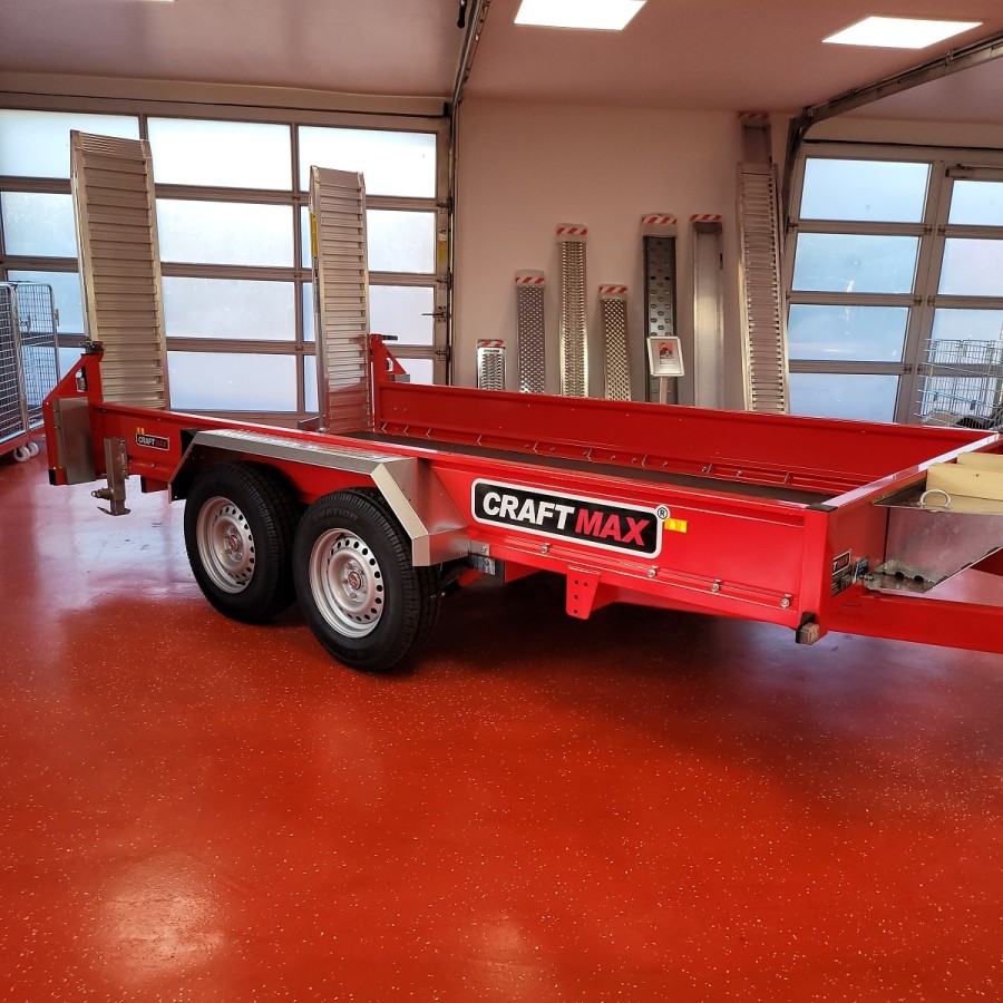 CRAFTMAX-MEGA-Baumaschinentransporter-3500Kg-Schaufelauflage-schwenkbaren-Auffahrrampen-2730kg-Nutzlast-1