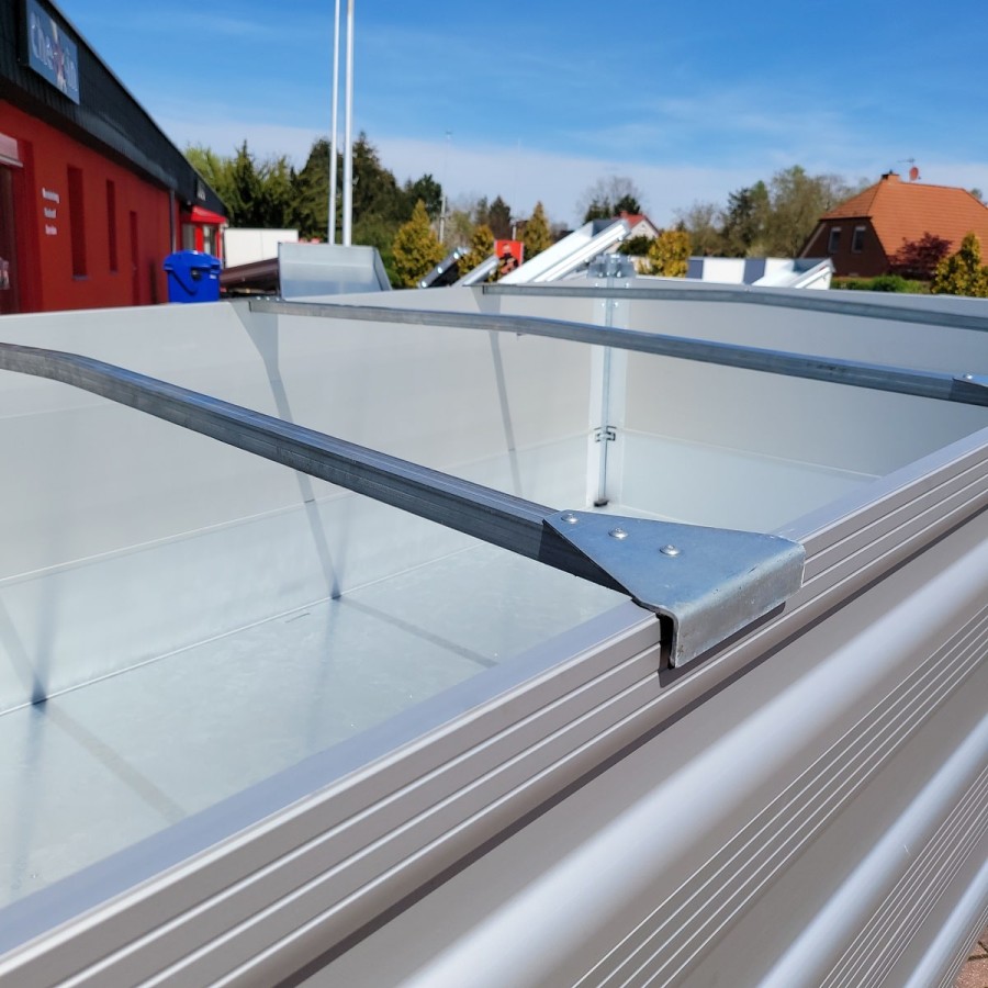CRAFTMAX-Quertraeger-Planenstuetze-Stahl-Kastenprofil-Dreieck-fuer-Flachplane-Anhaenger-204cm