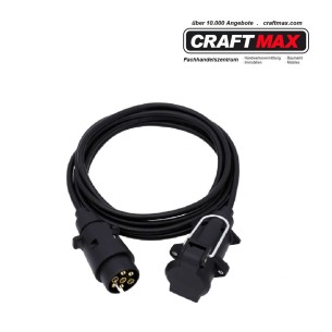 CRAFTMAX-Zwischenkabel-mit-12V-mit-7pol-Stecker-PKW-Anhaenger-zum-Zugfahrzeug-fuer-den-12V-Betrieb