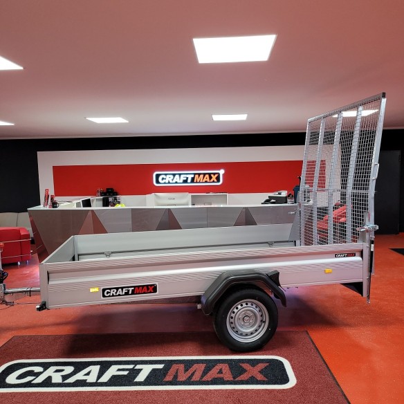 CRAFTMAX-KLAPPFIX-Kastenanhaenger-1300-Kg-ALU-Bordwaende-Stahlgitterheckklappe-Auffahrrampe-3000x1550x350mm-1