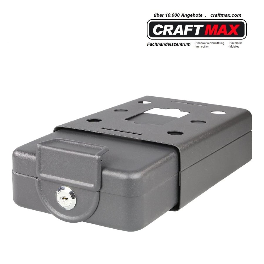 CRAFTMAX-minisafe-kleiner-tragbarer-Tresor-mit-Sicherheitsschluessel-Stahlseil-Montagerahmen-Moebel-Caravan-Auto-3