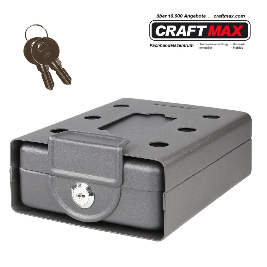 CRAFTMAX-minisafe-kleiner-tragbarer-Tresor-mit-Sicherheitsschluessel-Stahlseil-Montagerahmen-Moebel-Caravan-Auto-6