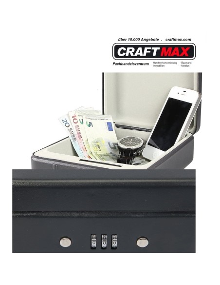 CRAFTMAX-codesafe-kleiner-tragbarer-Tresor-mit-Zahlenschloss-Stahlseil-fuer-Moebel-Caravan-Auto-2