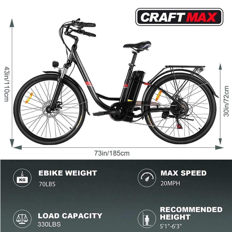 CRAFTMAX-Seniors26-E-Bike-Elektrofahrrad-Seniorenrad-26Zoll-350W-Narbenmotor-36V-8Amh-7Gang-Nabenschaltung-weiss-1