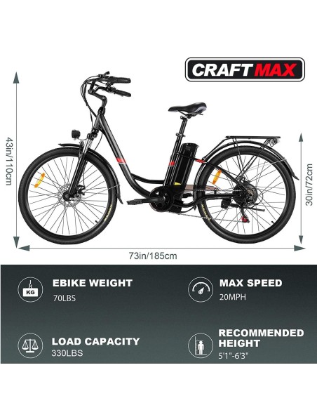 CRAFTMAX-Seniors26-E-Bike-Elektrofahrrad-Seniorenrad-26Zoll-350W-Narbenmotor-36V-8Amh-7Gang-Nabenschaltung-weiss-1