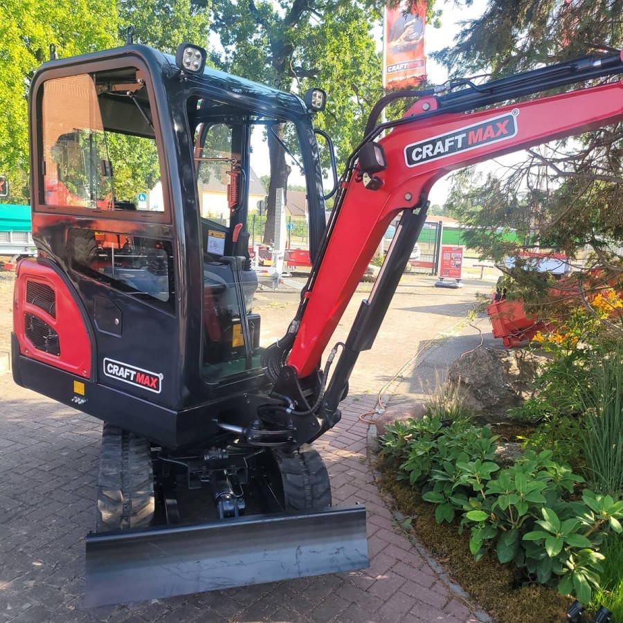 CRAFTMAX-Kettenbagger-1.8t-18.4KW25PS-Diesel-Glas-Fahrerkabine-Joystick-schwenkbarer-Baggerarm-9
