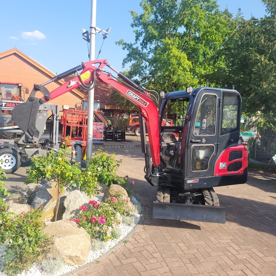 CRAFTMAX-Kettenbagger-1.8t-18.4KW25PS-Diesel-Glas-Fahrerkabine-Joystick-schwenkbarer-Baggerarm-2
