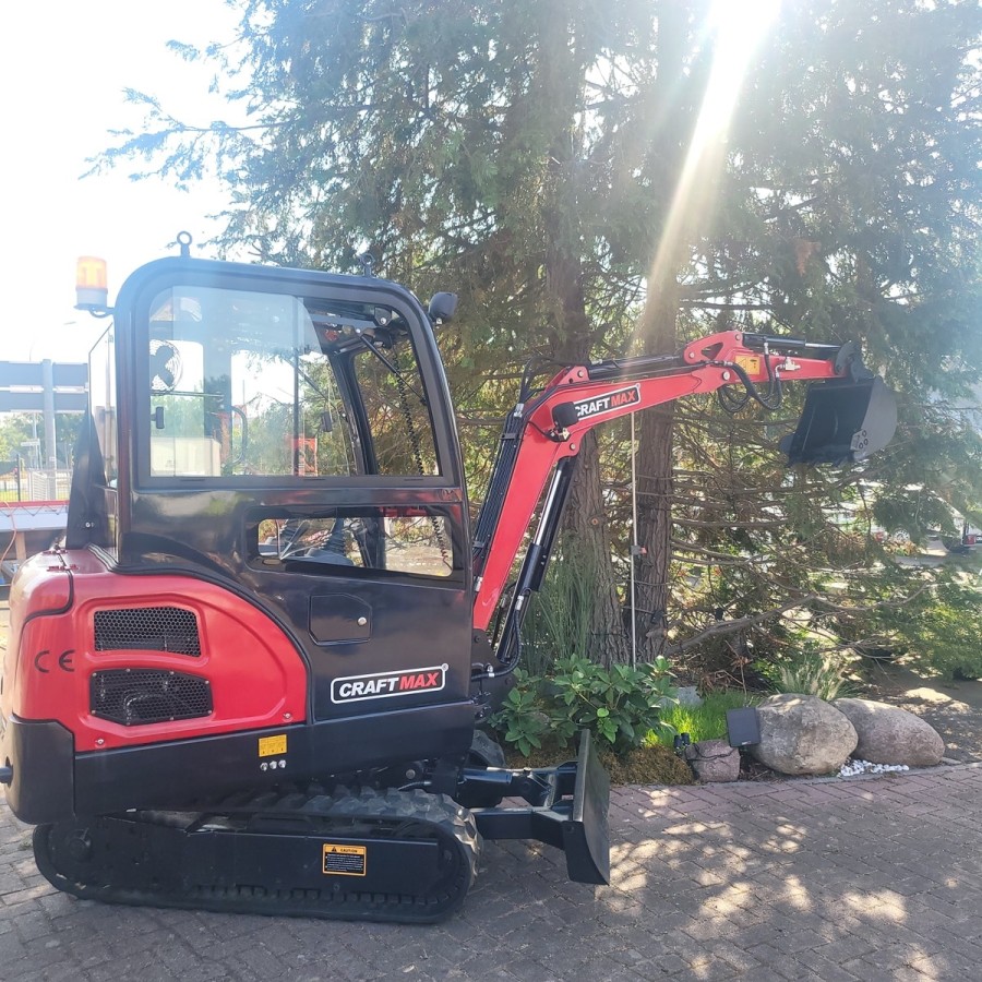 CRAFTMAX-Kettenbagger-1.8t-18.4KW25PS-Diesel-Glas-Fahrerkabine-Joystick-schwenkbarer-Baggerarm-8