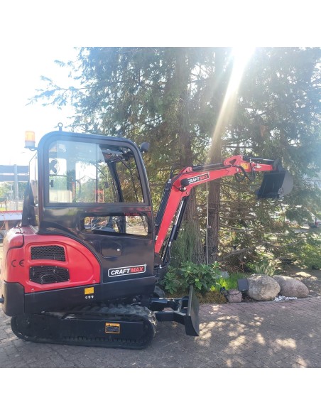 CRAFTMAX-Kettenbagger-1.8t-18.4KW25PS-Diesel-Glas-Fahrerkabine-Joystick-schwenkbarer-Baggerarm-8