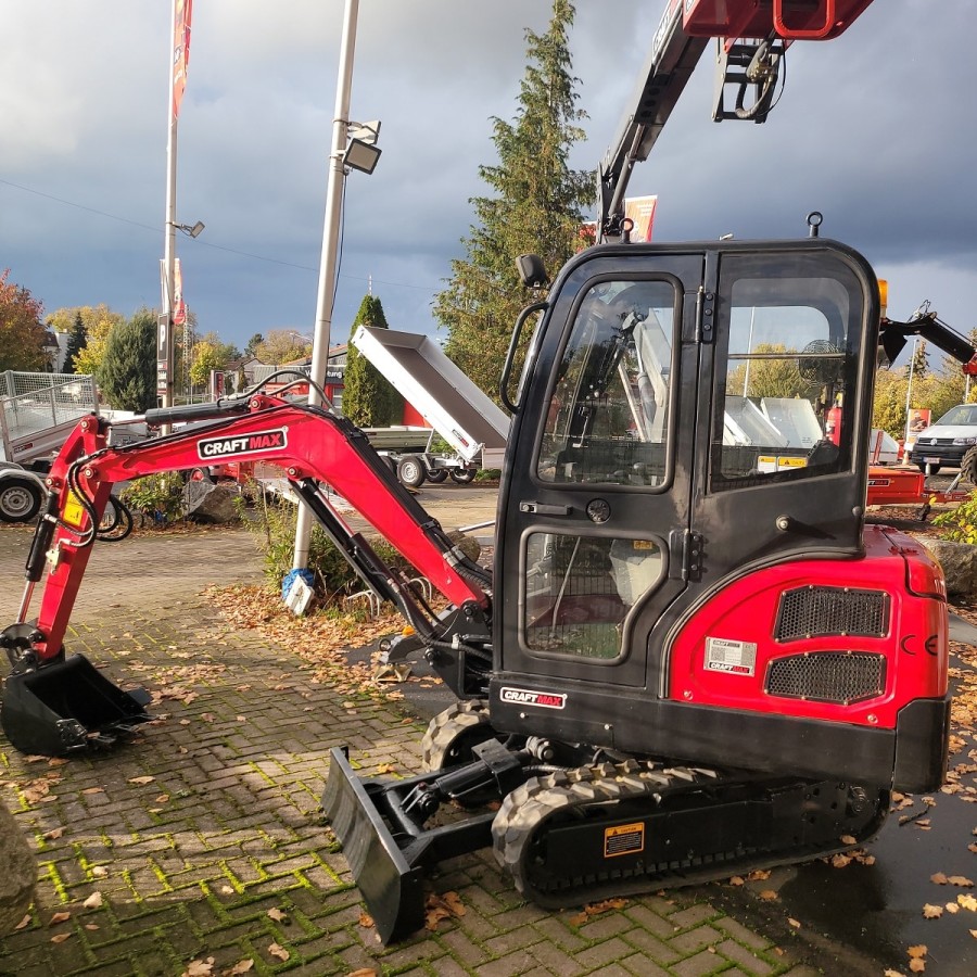 CRAFTMAX-Kettenbagger-1.8t-18.4KW25PS-Diesel-Glas-Fahrerkabine-Joystick-schwenkbarer-Baggerarm-7