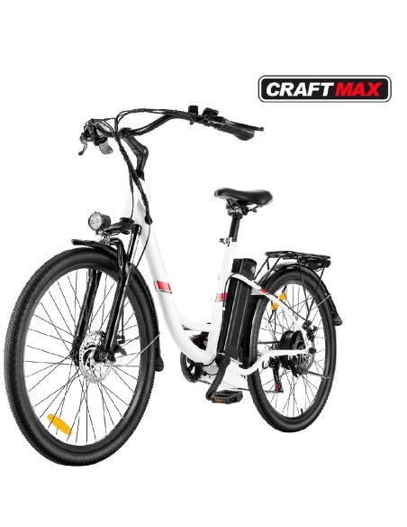 CRAFTMAX-Seniors26-E-Bike-Elektrofahrrad-Seniorenrad-26Zoll-350W-Narbenmotor-36V-8Amh-7Gang-Nabenschaltung-weiss
