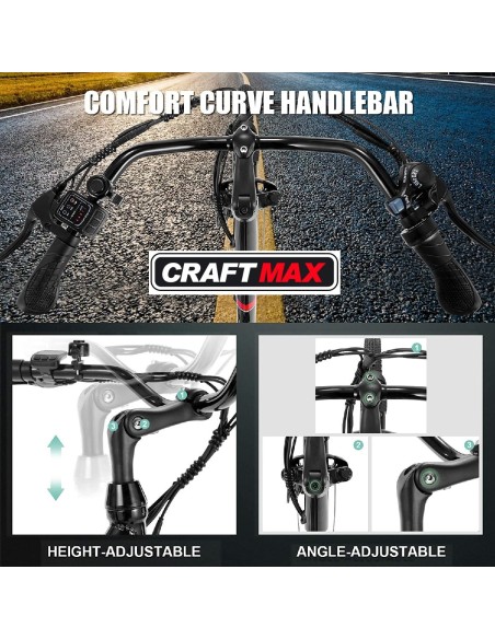 CRAFTMAX-Seniors26-E-Bike-Elektrofahrrad-Seniorenrad-26Zoll-350W-Narbenmotor-36V-8Amh-7Gang-Nabenschaltung-weiss-5