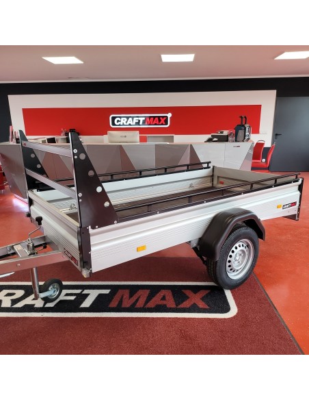 CRAFTMAX-MAXI-Kastenanhaenger-1300-Kg-ALU-Bordwaende-H-Gestell-Reling-100kmh-1