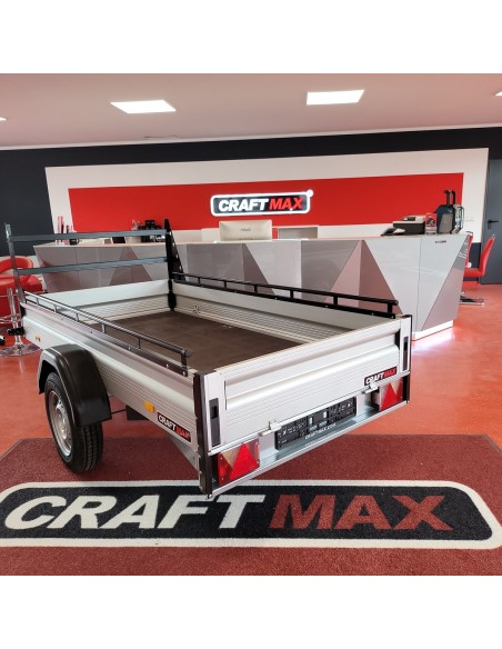 CRAFTMAX-MAXI-Kastenanhaenger-1300-Kg-ALU-Bordwaende-H-Gestell-Reling-100kmh-4