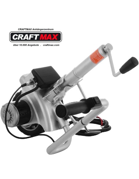 CRAFTMAX-350W-12V-Motorisiertes-Stuetzrad-Rangierhilfe-fuer-PKW-Anhaenger-Zugkraft-22t.-8