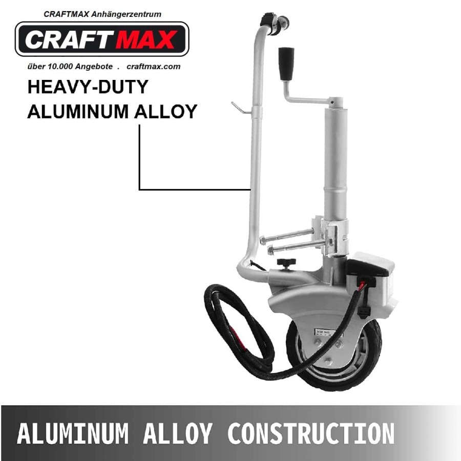 CRAFTMAX-350W-12V-Motorisiertes-Stuetzrad-Rangierhilfe-fuer-PKW-Anhaenger-Zugkraft-22t.-2