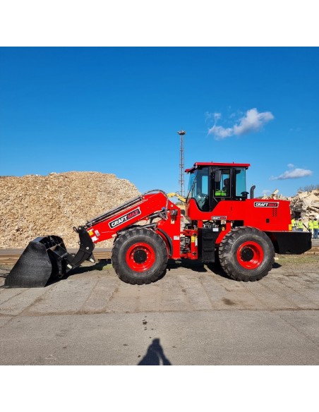 CRAFTMAX-TWL400CE-4×4-Radlader-Teleskoparm-4t-Hubkraft-10t-Eigengewicht-20m³-Schaufelkapazitaet-16