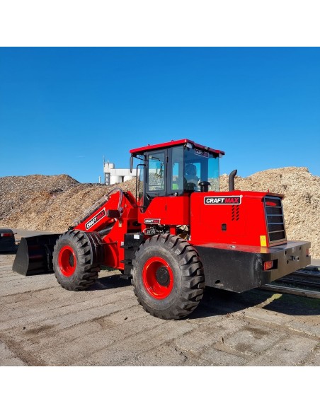 CRAFTMAX-TWL400CE-4×4-Radlader-Teleskoparm-4t-Hubkraft-10t-Eigengewicht-20m³-Schaufelkapazitaet-17