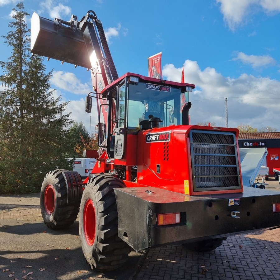 CRAFTMAX-TWL400CE-4×4-Radlader-Teleskoparm-4t-Hubkraft-10t-Eigengewicht-20m³-Schaufelkapazitaet-6