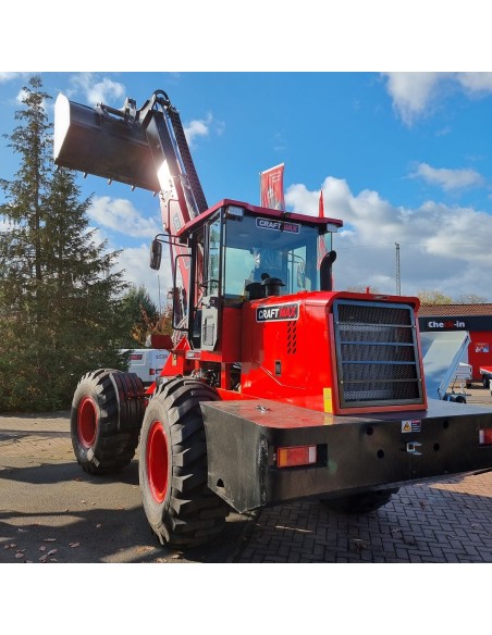 CRAFTMAX-TWL400CE-4×4-Radlader-Teleskoparm-4t-Hubkraft-10t-Eigengewicht-20m³-Schaufelkapazitaet-6