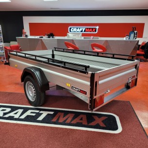 CRAFTMAX-MAXI-1300kg-Kastenanhaenger-H-Gestell-Reling-100Kmh-Einachser-Tieflader-gebremst-1