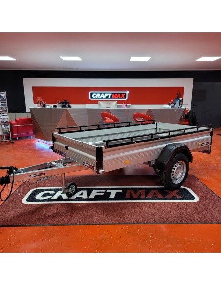 CRAFTMAX-MAXI-1300kg-Kastenanhaenger-H-Gestell-Reling-100Kmh-Einachser-Tieflader-gebremst-4