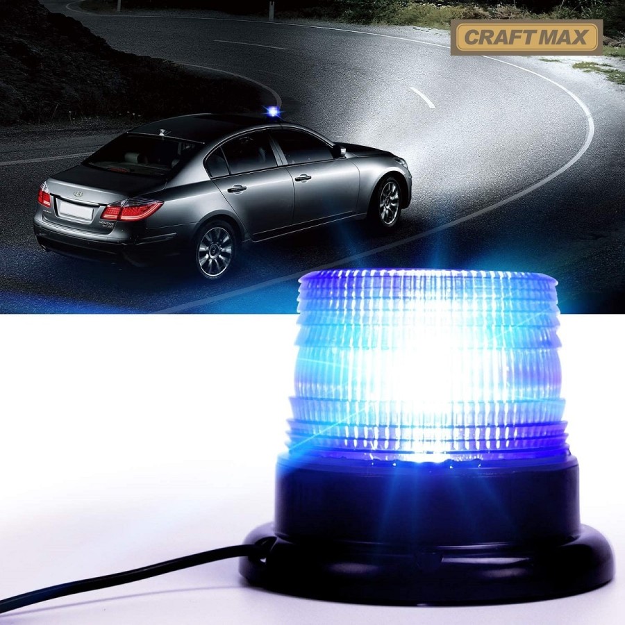 CRAFTMAX-LED-Rundumleuchte-blau-fuer-Polizei-Auto-Magnetfuss-12V80V-1