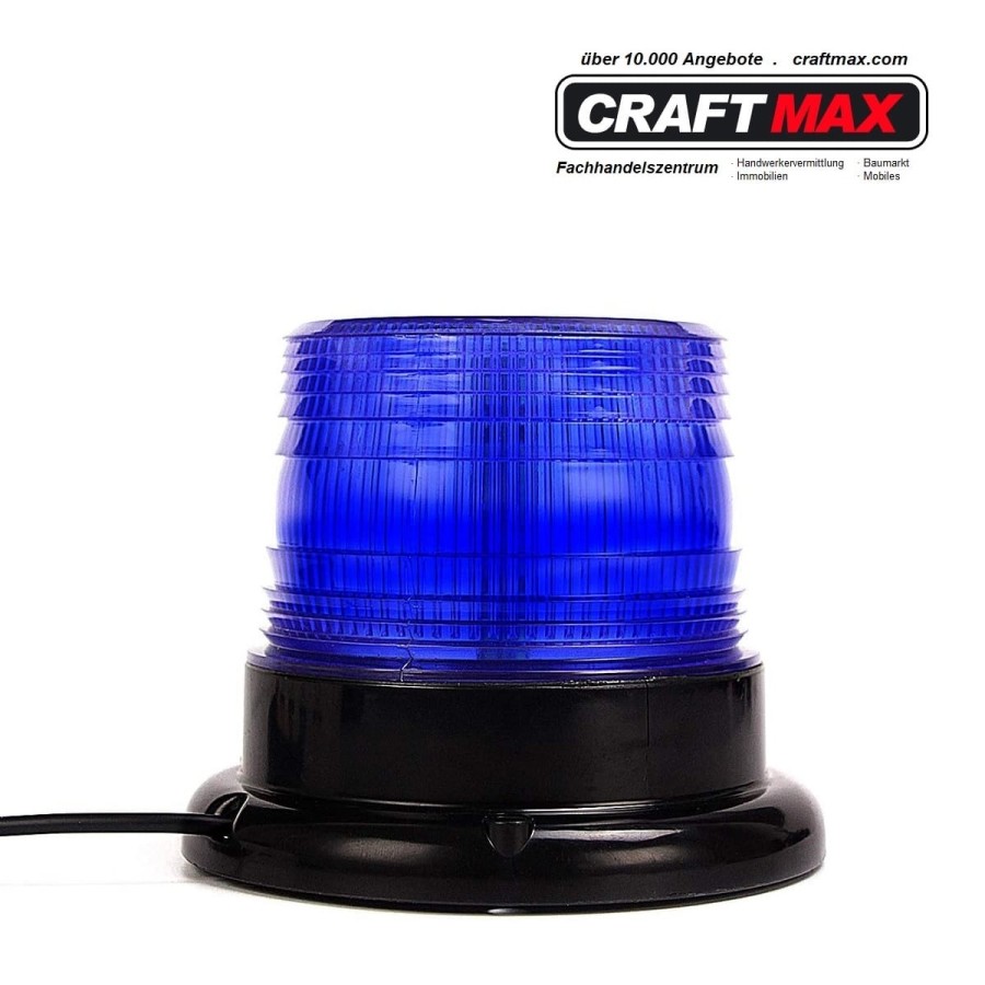 CRAFTMAX-LED-Rundumleuchte-blau-fuer-Polizei-Auto-Magnetfuss-12V80V-7