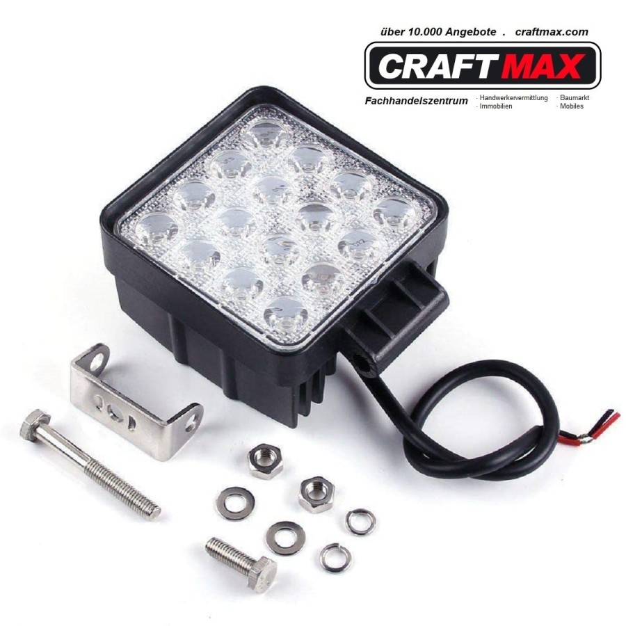 CRAFTMAX-LED-Arbeitsleuchte-Rueckfahrscheinwerfer-fuer-Auto-LKW-Anhaenger-Bagger-Radlader-Hebebuehne-12V24V-48W-1