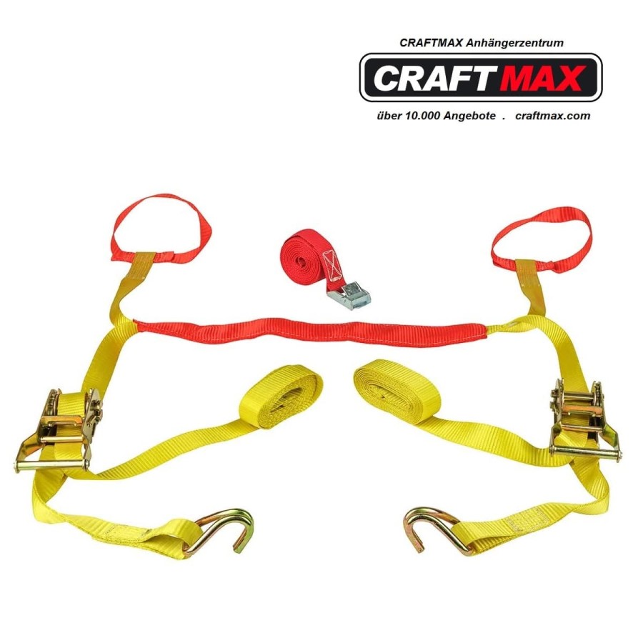 CRAFTMAX-Motorradlenker-Zurrgurt-Taschen-Set-6teilig