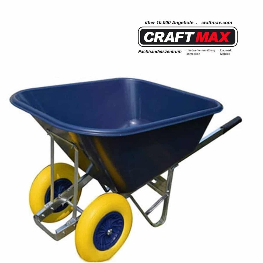 CRAFTMA-big-Twin-Doppelrad-Profi-Schubkarre-PU-Raeder-200L