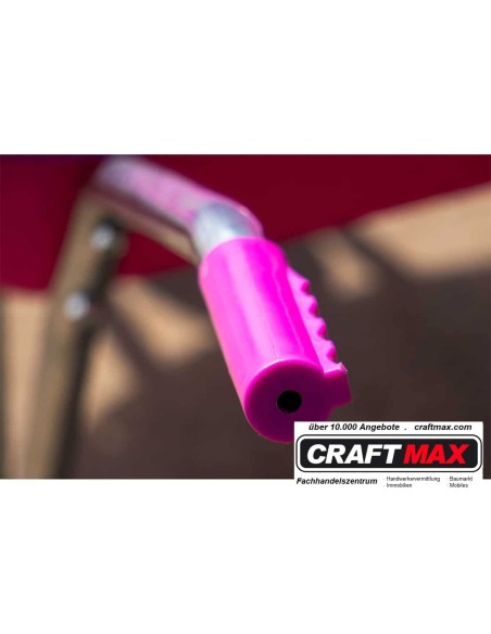 CRAFTMAX-violett-Gartenschubkarre-65L-PP-Mulde-Luftreifenrad-pink-5