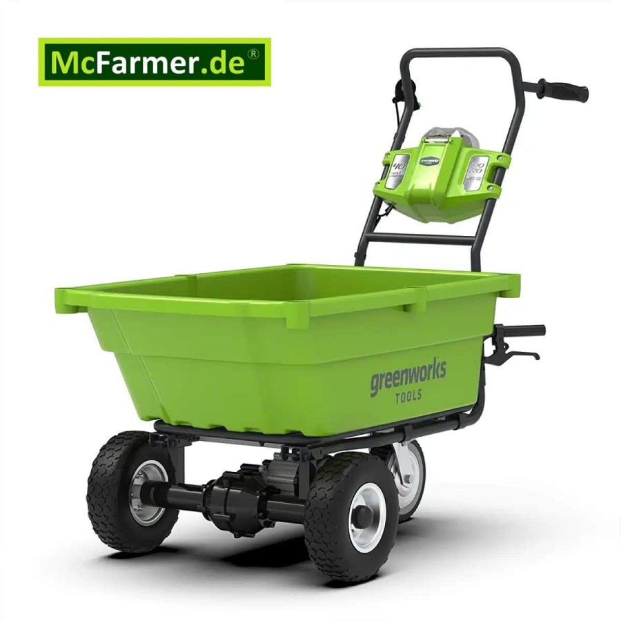 McFARMER-Schubkarre-100kg-Elektroantrieb-40V-Li-Ion-Akkus