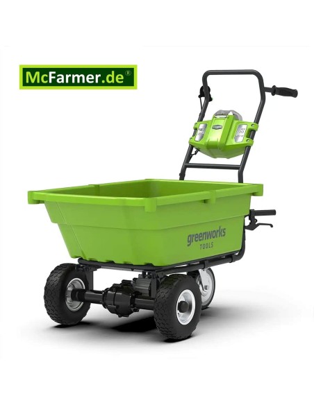 McFARMER-Schubkarre-100kg-Elektroantrieb-40V-Li-Ion-Akkus