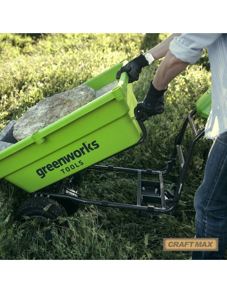 CRAFTMAX-greenworks-Schubkarre-100kg-Elektroantrieb-40V-Li-Ion-Akkus-2