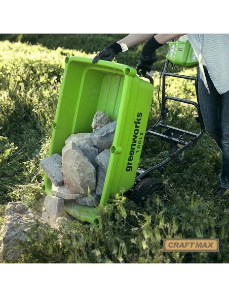 CRAFTMAX-greenworks-Schubkarre-100kg-Elektroantrieb-40V-Li-Ion-Akkus-3