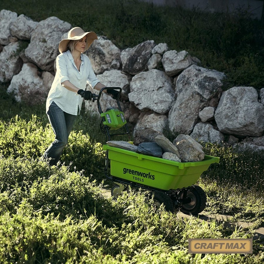 CRAFTMAX-greenworks-Schubkarre-100kg-Elektroantrieb-40V-Li-Ion-Akkus-4