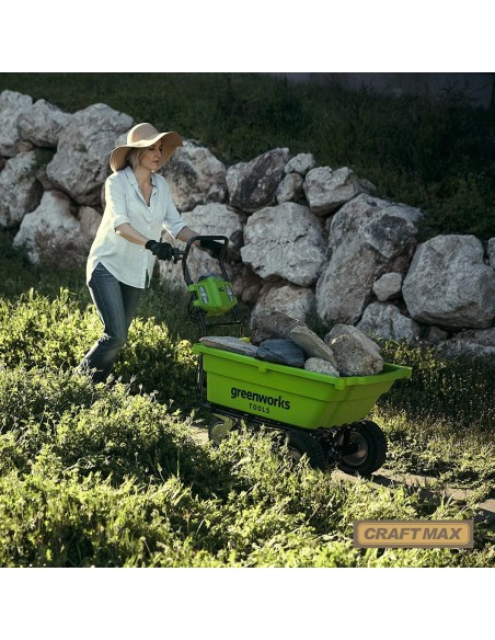 CRAFTMAX-greenworks-Schubkarre-100kg-Elektroantrieb-40V-Li-Ion-Akkus-4