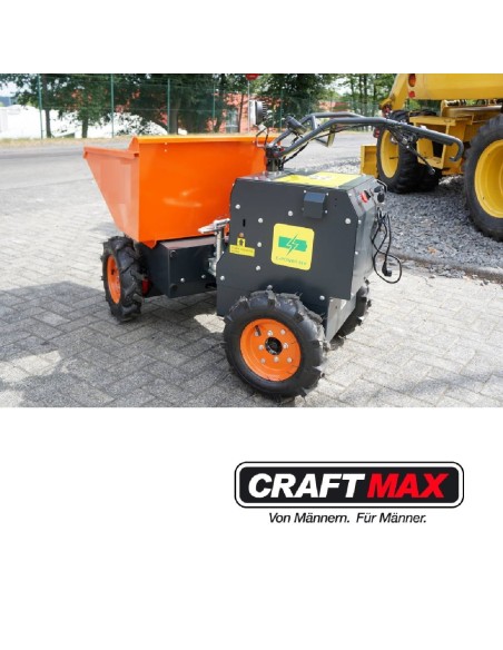 CRAFTMAX-orangeworks-Minidumper-4x4-Knickgelenk-Elektroantrieb-48V-5-kmh-Rueckwaertsgang-300kg-1