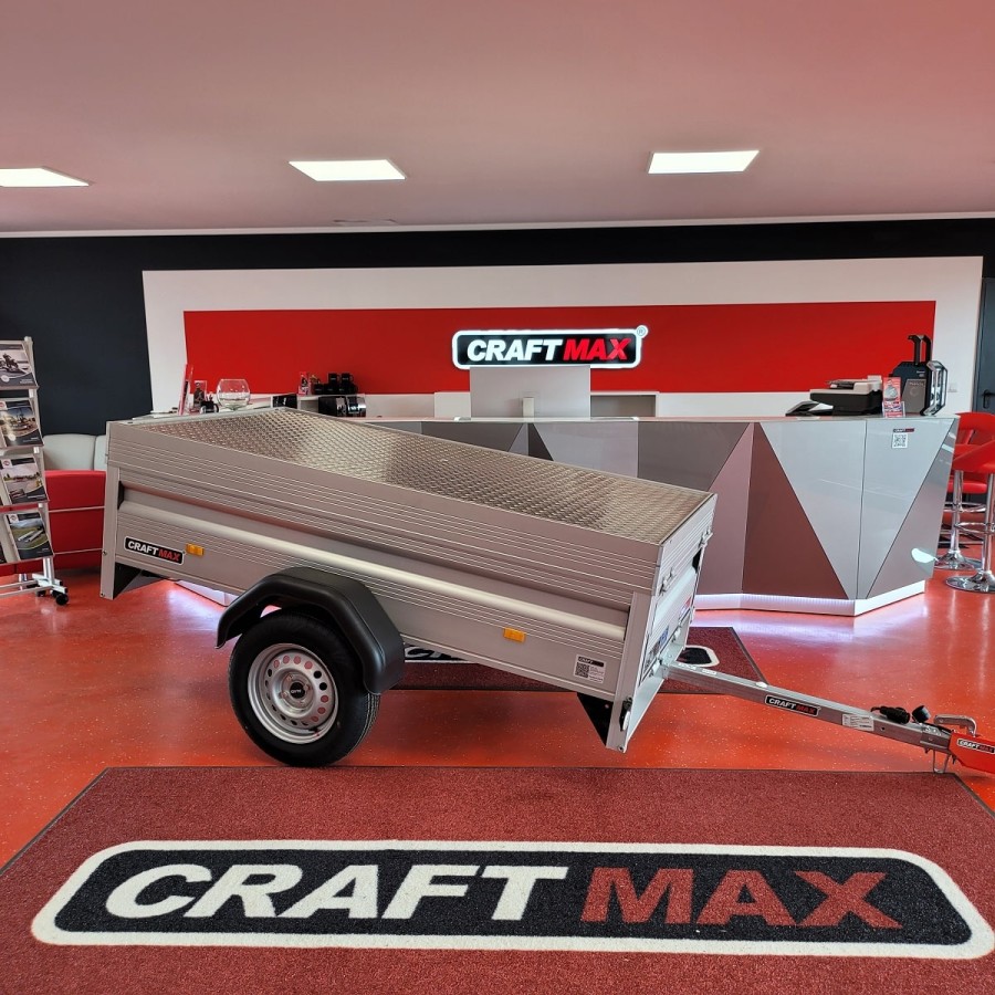CRAFTMAX-CLEVER-Kastenanhaenger-750Kg-ungebremst-35er-ALU-Bordwaende-Heckklappe-Frontklappe-ALU-210x110x50cm-2