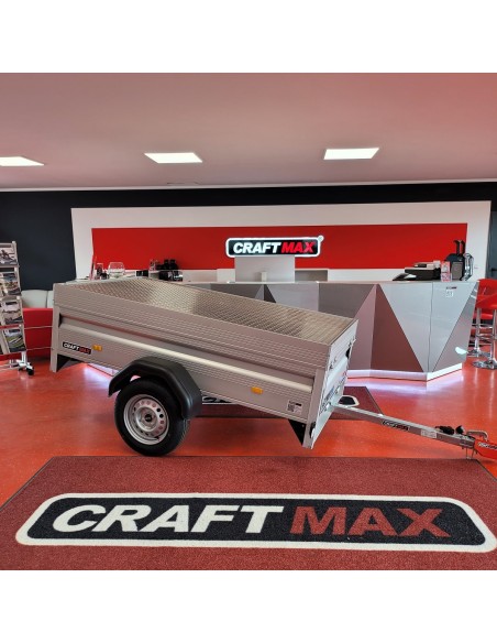 CRAFTMAX-CLEVER-Kastenanhaenger-750Kg-ungebremst-35er-ALU-Bordwaende-Heckklappe-Frontklappe-ALU-210x110x50cm-2