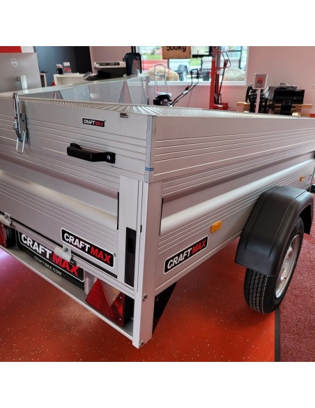CRAFTMAX-CLEVER-Kastenanhaenger-750Kg-ungebremst-35er-ALU-Bordwaende-Heckklappe-Frontklappe-ALU-210x110x50cm-5