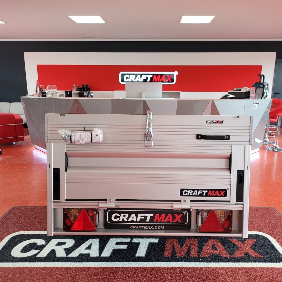 CRAFTMAX-CLEVER-Kastenanhaenger-750Kg-ungebremst-35er-ALU-Bordwaende-Heckklappe-Frontklappe-ALU-210x110x50cm-7