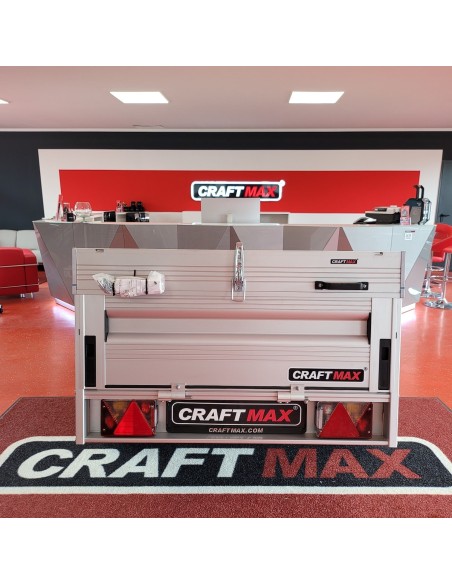 CRAFTMAX-CLEVER-Kastenanhaenger-750Kg-ungebremst-35er-ALU-Bordwaende-Heckklappe-Frontklappe-ALU-210x110x50cm-7